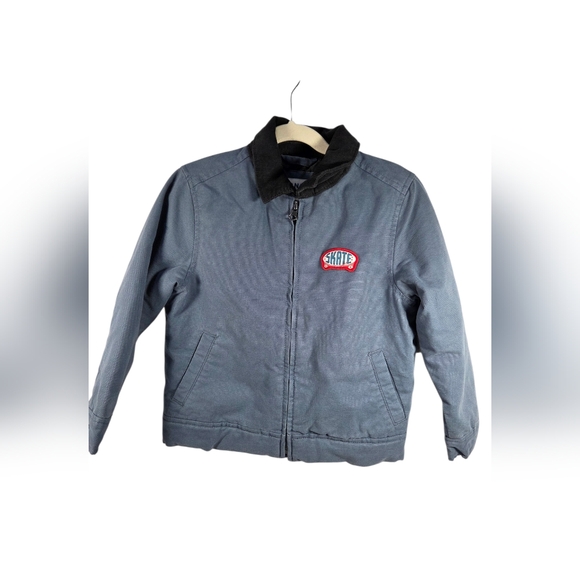 🛹 Old Navy Boys Skate Zip-Up Jacket Gray | NWT 5 - Picture 1 of 9